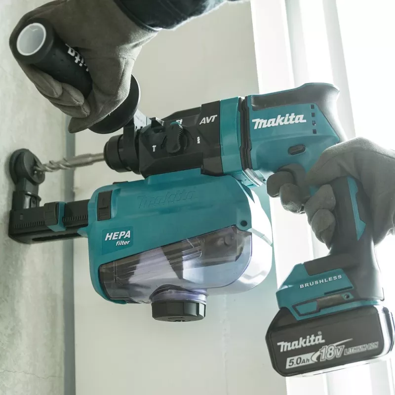 Martello combinato a batteria DHR182ZU, 18Volt, martello perforatore blu/nero, Bluetooth, senza batteria e caricabatterie