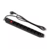 Qoltec 53996 ciabatta per RACK 19 | 1U | 16A | PDU | 8xFRANCESE | 2m