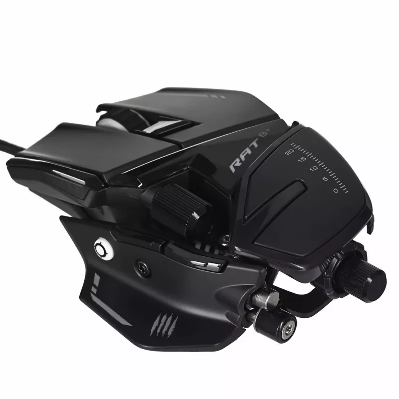 Mouse da gaming MadCatz R.A.T. 8+ — per destrimani, ottico, 16000 DPI, 11 tasti, USB Type-A, 145 g