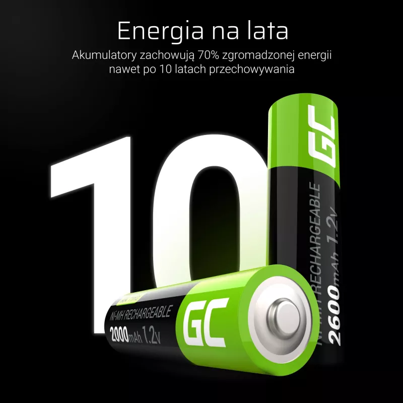 Batterie ricaricabili Green Cell GR02 NiMH AA, 4 pz., 2000 mAh