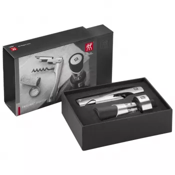 Set attrezzi da vino ZWILLING Sommelier — custodia rettangolare 100×190×42 mm, 2 pz.