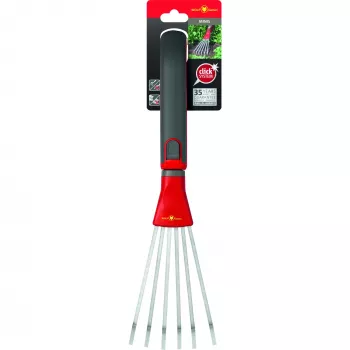 Rastrello da giardino Sourcing LD-M/ZM 015 — denti in acciaio, rosso, misura media