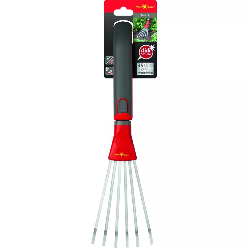Rastrello da giardino Sourcing LD-M/ZM 015 — denti in acciaio, rosso, misura media