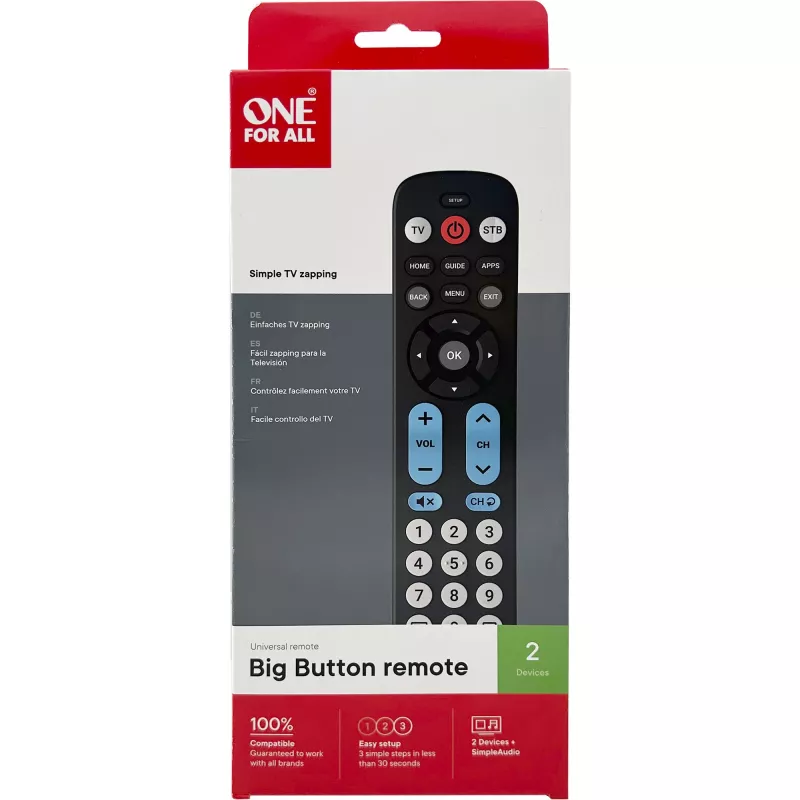 One for All Big Button Remote Telecomando universale URC6821