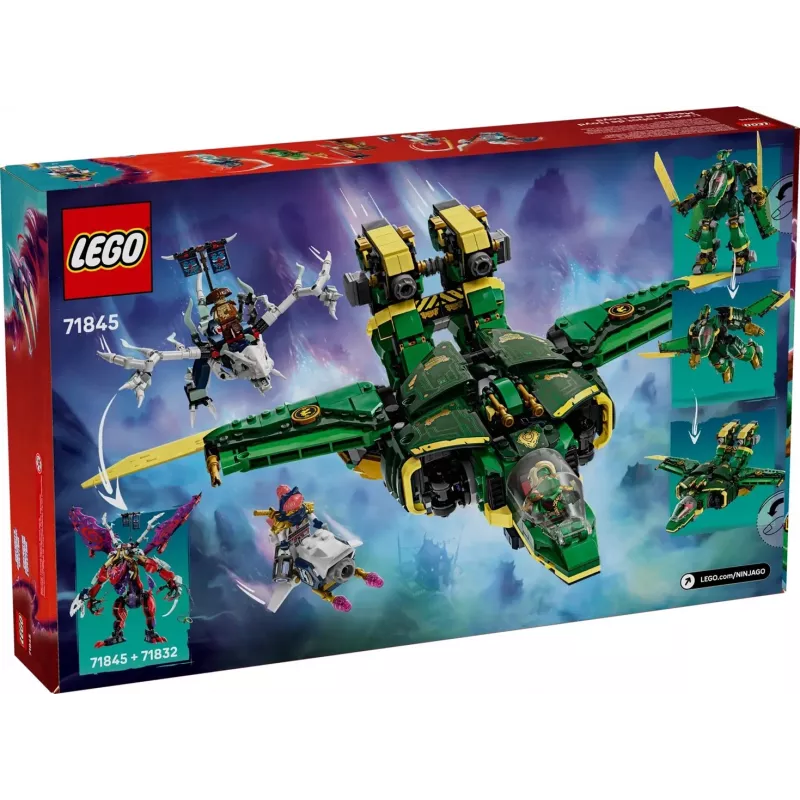 LEGO NINJAGO set 71845 Jet Mech di Lloyd — 1112 pezzi, 5 minifigure, ali mobili, altezza 240 mm