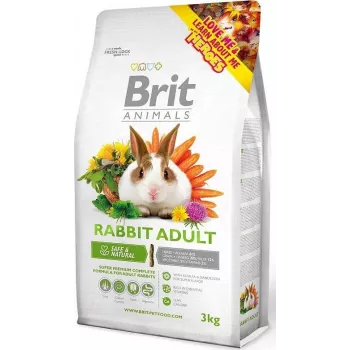 Brit Adult Complete crocchette per conigli 3 kg – alimento completo per conigli adulti, 14% proteine, 20% fibre grezze