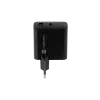 Caricabatterie con filo per dispositivi mobili NATEC NUC-2143, 45 W, USB-C PD 3.0 + USB-A QC 3.0, 110–240 V, nero