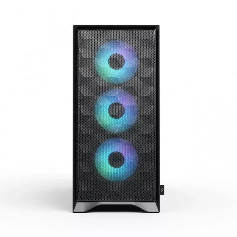 Fractal Design Pop 2 Air nero Solid case per PC midi-tower — supporto ATX, 3x ventole frontali 120 mm, vani per unità 2,5/3,5 pollici, 215×481×462 mm