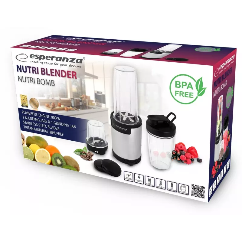 Mixer da tavolo Esperanza EKM030 nero acciaio inox