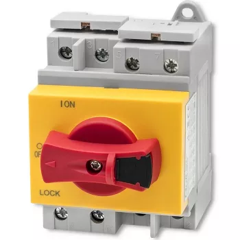 Qoltec 52611 Sezionatore DC con funzione di blocco | Interruttore principale | 1200 V | 32 A | 8 kV | 4P