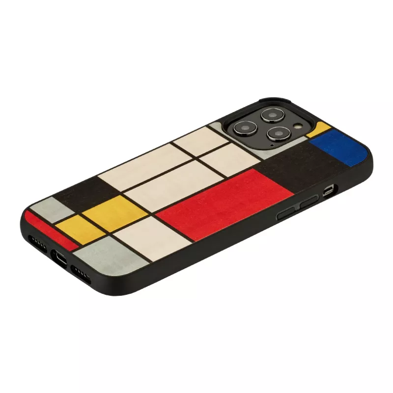 Custodia per cellulare di man and wood per iPhone 12 Pro Max — effetto legno nero, cover protettiva