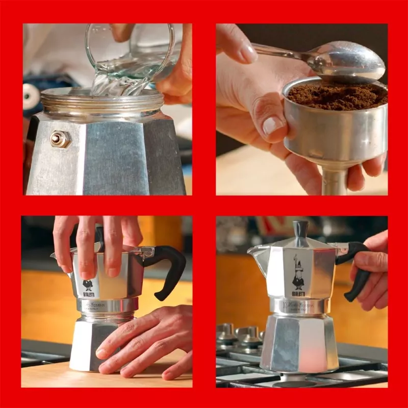 Bialetti Moka Express Caffettiera moka 0,775 L alluminio, nero