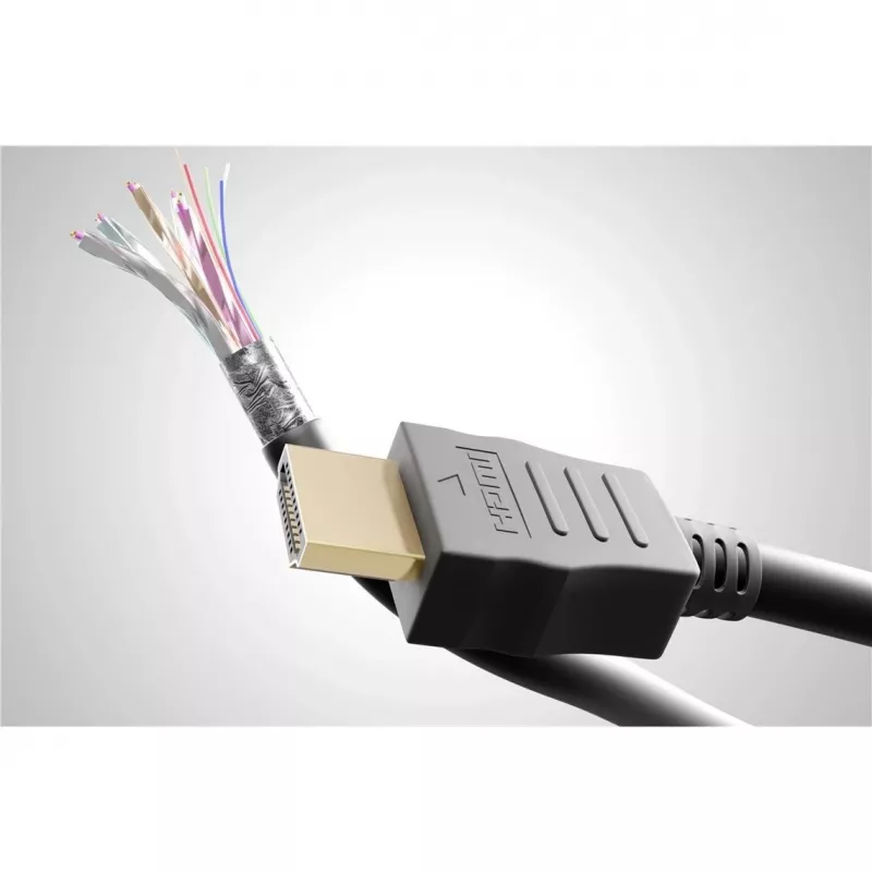 Goobay 61296 - Cavo HDMI High Speed con connettore angolare Ethernet 4Ka60Hz 2.0 - cavo - digitale/display/video