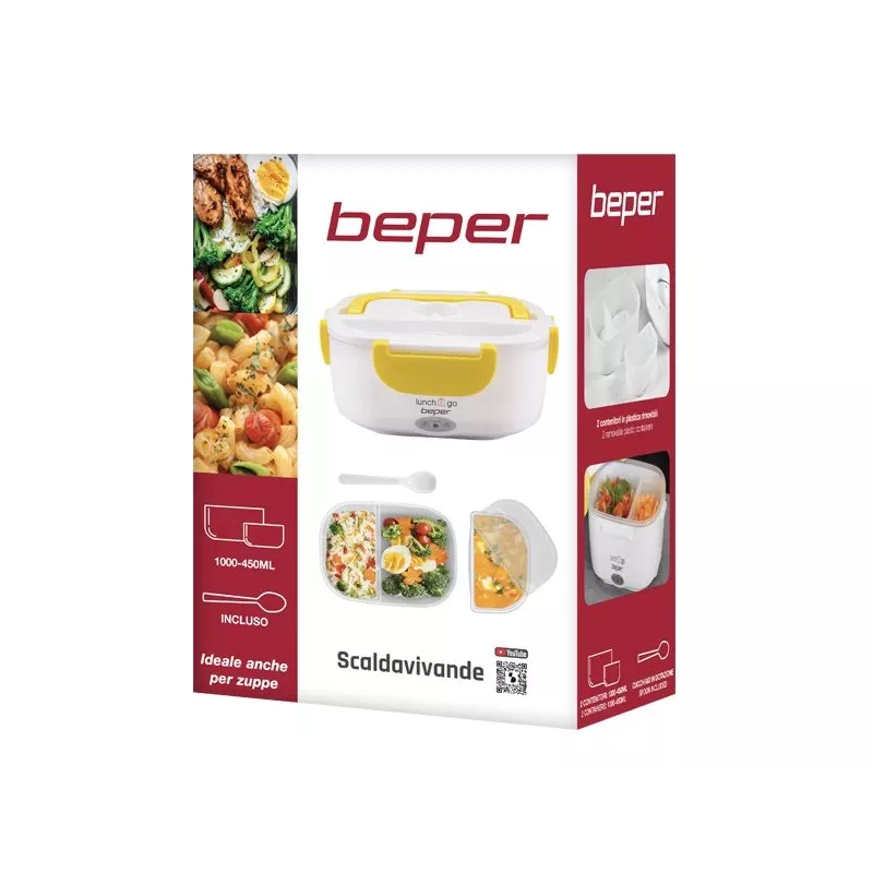 Portavivande elettrico Beper 90.920G – scaldavivande 1 L, giallo