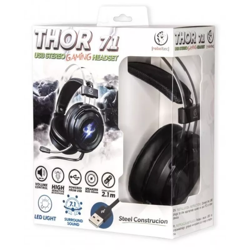 Cuffie stereo Rebeltec THOR RBLSLU00042