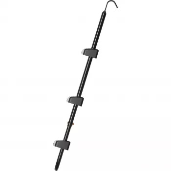 Scala per trampolino HUDORA universale 70–100 cm, nera, gradini di sicurezza regolabili