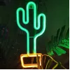 Luce neon decorativa MANTA SNL07GNT cactus verde giallo, insegna neon