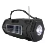 Tracer Explorer TRAGLO47616 speaker Bluetooth portatile, TWS, Bluetooth 5.3, 15 W RMS, radio FM, torcia, pannello solare, power bank da 1800 mAh, microSD, nero