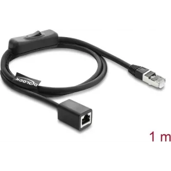 Cavo di rete DELOCK RJ45 ST < BU con interruttore inline Cat.6 F/UTP 1 m