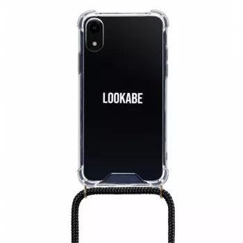 Lookabe custodia per telefono con collana per iPhone XR, oro/nero