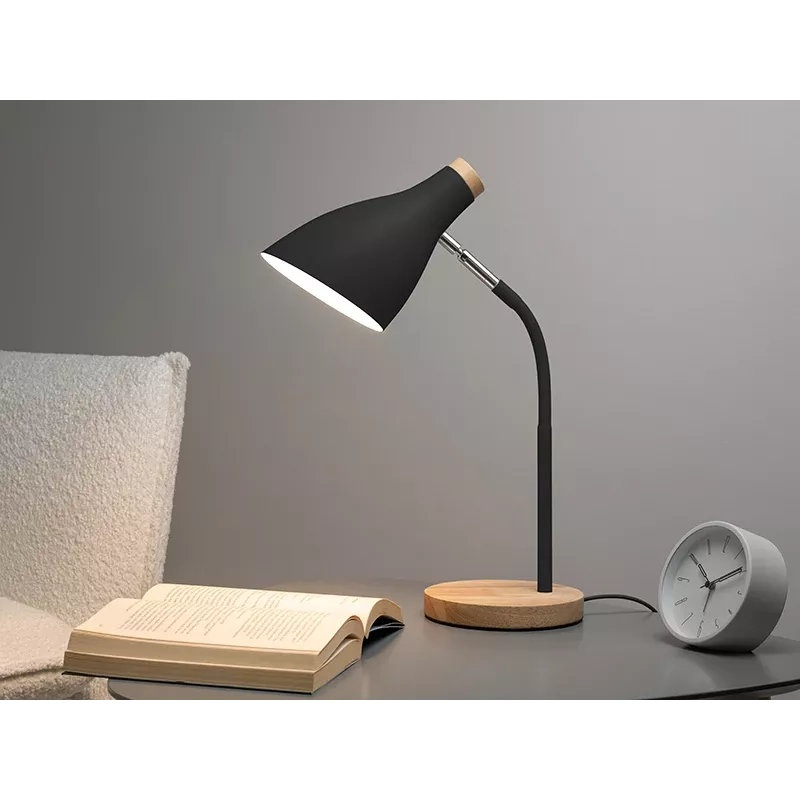 Lampada da tavolo TRACER TRAOSW47237 Scandi nero LED luminosità regolabile, braccio regolabile