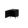 Set comodini cama meble PAFOS, 2 pz., 45×40×51 cm, nero opaco, MDF/truciolare