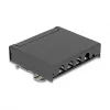 Patch panel DELOCK mini desktop RJ45 4 porte Cat.6A schermato nero, metallo, 90×22×93 mm