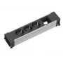 Prolunga di alimentazione Bachmann 916.006 — 3 prese AC, cavo 0,2 m, case in alluminio, nero/grigio