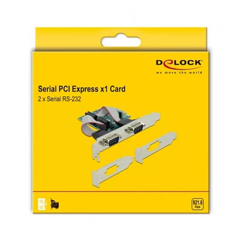 Scheda DeLOCK PCI Express x1 su 2 x seriale RS-232