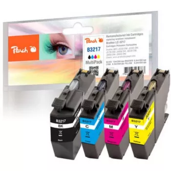 Peach multipack con chip, compatibile con Brother LC-3217VALP