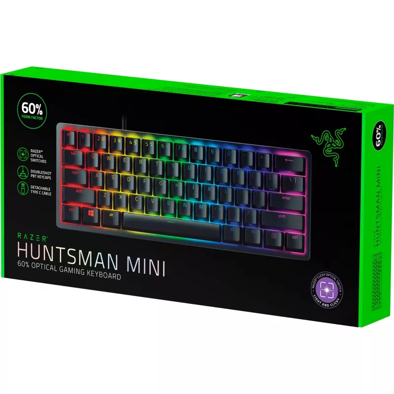 Razer Huntsman Mini interruttore ottico cliccabile viola tastiera