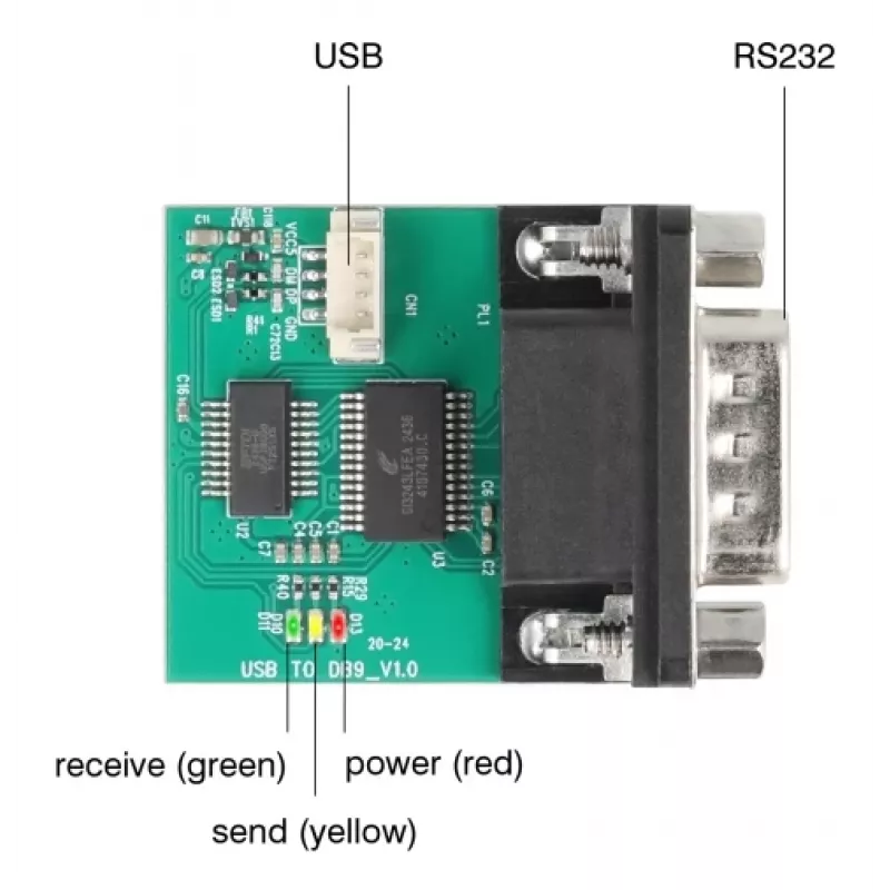 Convertitore seriale DeLOCK 90781 repeater isolatore USB 2.0 RS-232 nero verde