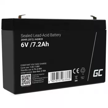 Batteria industriale Green Cell AGM39 7200 mAh 6 V