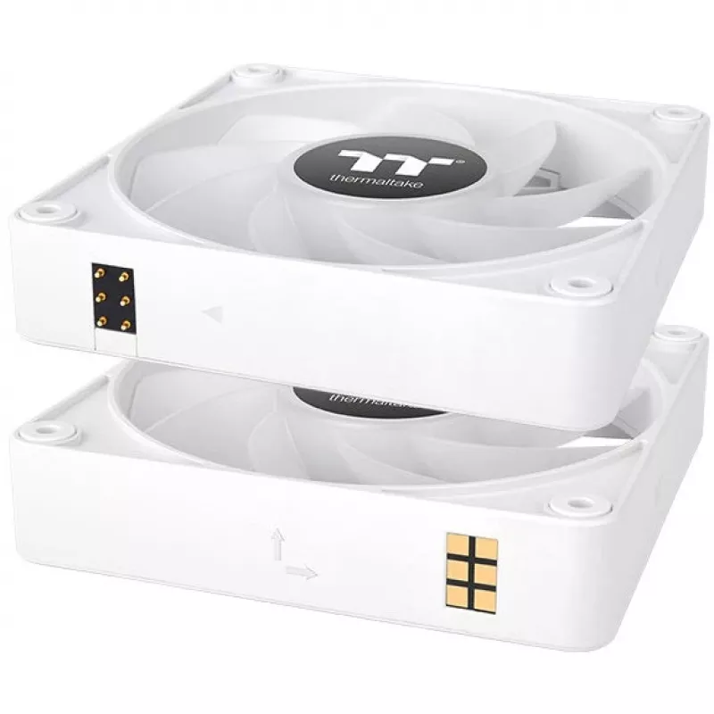 Ventola Thermaltake CT140 EX Reverse ARGB Sync ventola per PC bianco (confezione da 3)