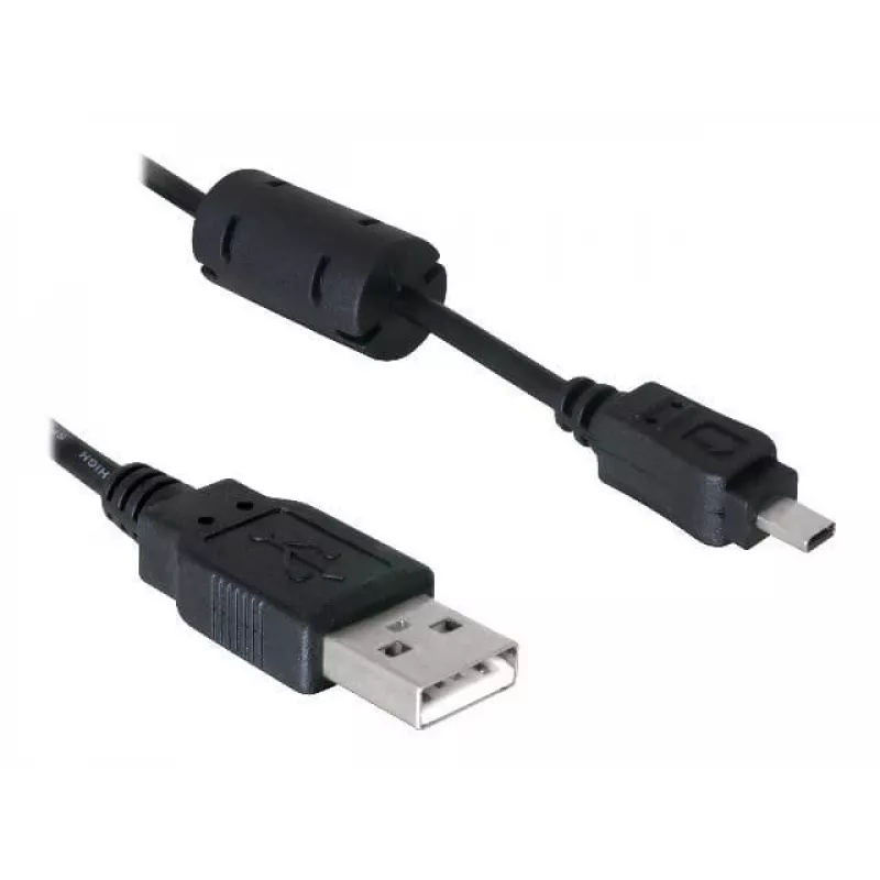 DeLOCK 82414 Cavo USB per connettore fotocamera digitale (Nikon 8 pin UC-E6), 1,83 m, nero