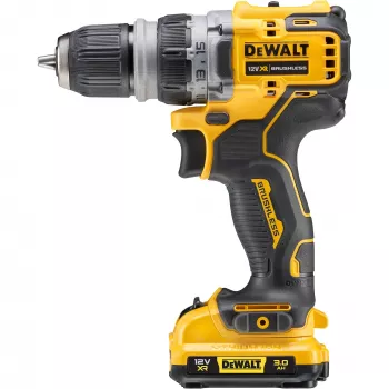 Trapano a pistola DeWalt DCD703L2T-QW — 12V, 3,0Ah x2, 1500 giri/min, mandrino autoserrante 10 mm, 25,5 N·m, 0,9 kg