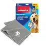 Asciugamano in microfibra VILEDA 172651 per gatti e cani, grigio, 650×1000 mm, poliammide