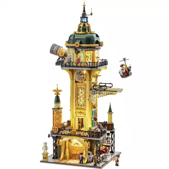Torre di guardia steampunk, giocattolo da costruzione