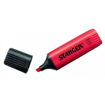 Evidenziatore STANGER, 1-5 mm, rosso, scatola 10 pezzi 180003000