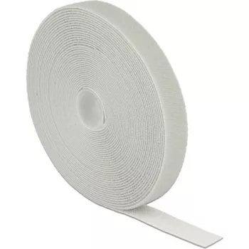 Fascetta a velcro DELOCK 18281 — 20 mm × 10 m, grigio, 1 pz.