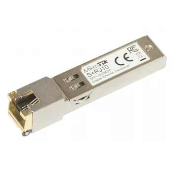 Modulo ricetrasmettitore di rete MikroTik S+RJ10 SFP+ 10 Gbps, metallico, porta RJ-45, fino a 200 m