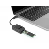 Convertitore combo DeLOCK per M.2 NVMe PCIe SATA SSD USB Type-C 10 Gbit/s