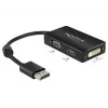 DeLOCK 0,16 m DisplayPort/VGA+HDMI+DVI VGA (D-Sub)+ HDMI + DVI nero