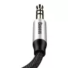 Cavo audio Baseus Yiven jack 3,5 mm M30 1,5 m argento + nero