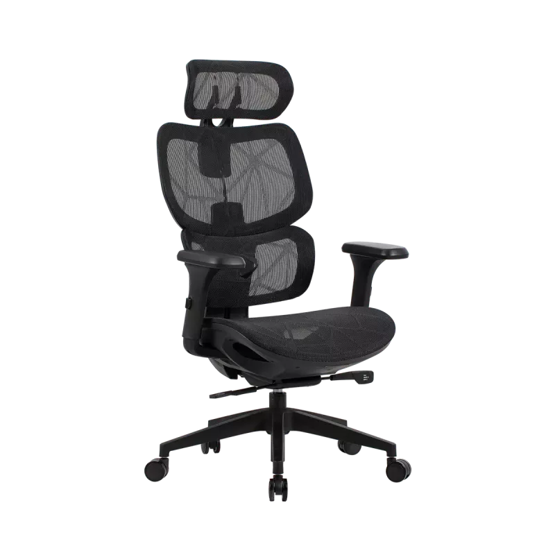 Sedia da ufficio gaming Onex | Ventra Premium rete in tessuto | nero