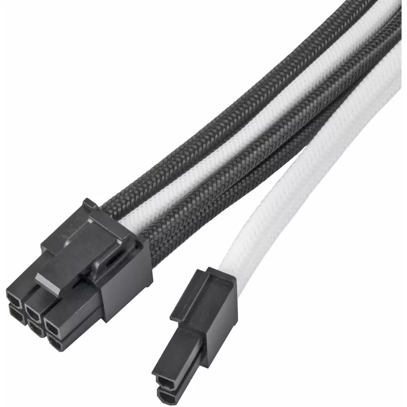 Prolunga cavo di alimentazione SILVERSTONE PP07E 8 pin PCIe 30 cm (nero/bianco)