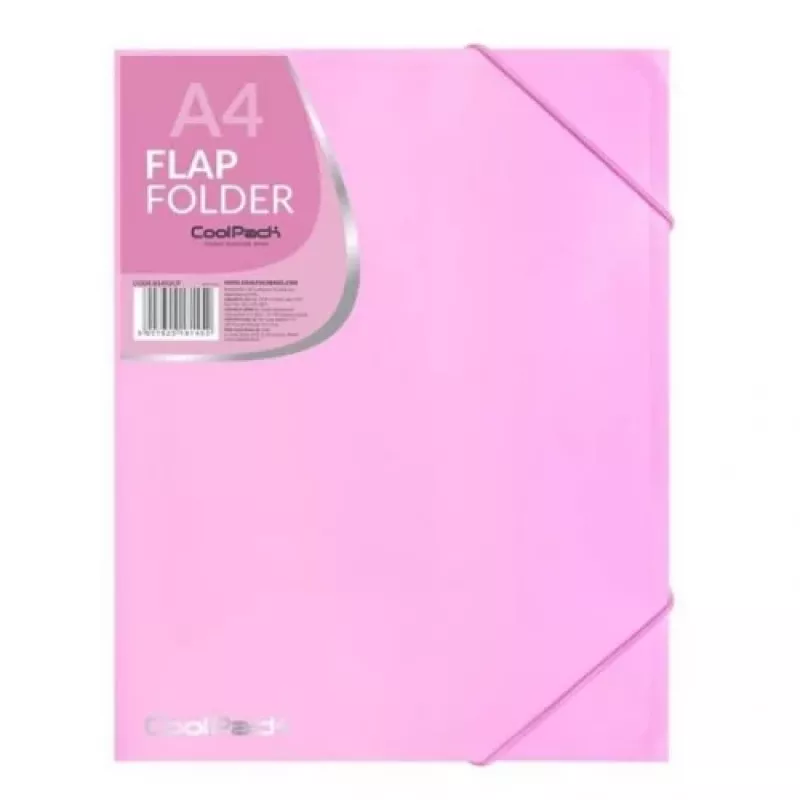 Coolpack cartella con elastico PP, A4, rosa pastello