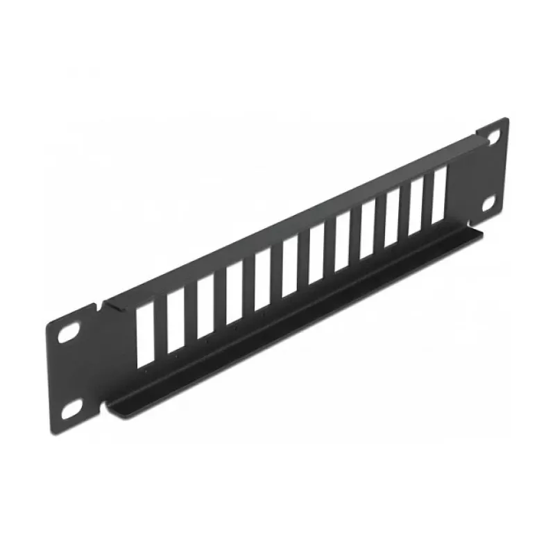 Patch panel fibra ottica DeLOCK 10 pollici 12 porte SC duplex LC quad 1U nero