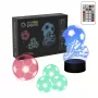 Lampada da tavolo MANTA SNL124RGB RGB 3D sfere decorazione luminosa, LED a colori mutevoli, illuminazione decorativa