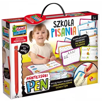 Set didattico Montessori penna scuola di scrittura con 18 tavole
